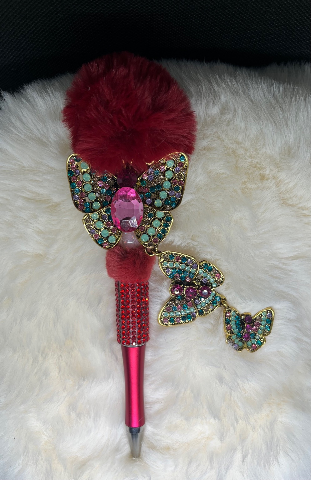 Ruby Butterfly Glam Pen